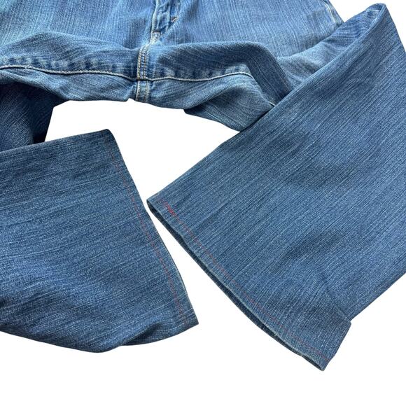 VTG Y2K Levis 550 Jeans Relaxed Ankle Boot High Waist Women 14 M (34X28) Stretch - Picture 6 of 16